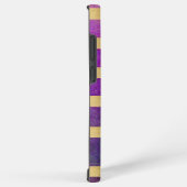 Metallic goud gestreepte Paarse Samsung Galaxy Hoesje (Rechterkant)