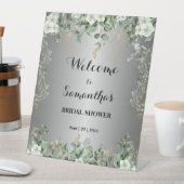 Metallic Goud & Groen Botanisch voetstuk Reclamebord Met Voetstuk (Insitu)