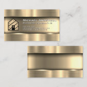 Metallic Goud | Huislogo Visitekaartje (Voorkant / Achterkant)