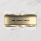 Metallic Goud | Marmer Afwerking Textuur Visitekaartje (Achterkant)