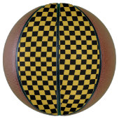 Metallic goud met zwart vierkant patroon basketbal (Verticaal)