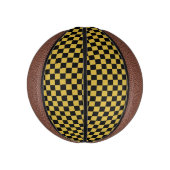 Metallic goud met zwart vierkant patroon basketbal (Verticaal)