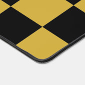 Metallic goud met zwart vierkant patroon bureaumat (Hoek)