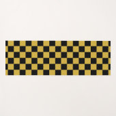 Metallic goud met zwart vierkant patroon yogamat (Voorkant (horizontaal))