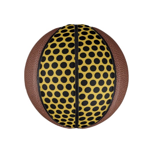 Metallic goud met zwarte puntstijl basketbal (Verticaal)