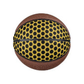 Metallic goud met zwarte puntstijl basketbal (Voorkant)