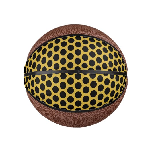 Metallic goud met zwarte puntstijl basketbal (Voorkant)