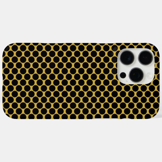 Metallic goud met zwarte puntstijl Case-Mate iPhone case (Achterkant (horizontaal))