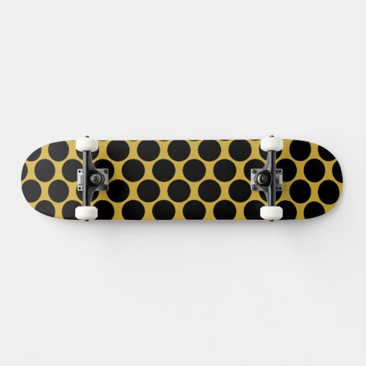 Metallic goud met zwarte puntstijl persoonlijk skateboard (Horizontaal)
