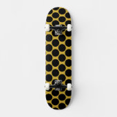 Metallic goud met zwarte puntstijl persoonlijk skateboard (Voorkant)
