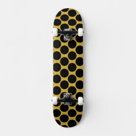 Metallic goud met zwarte puntstijl persoonlijk skateboard
