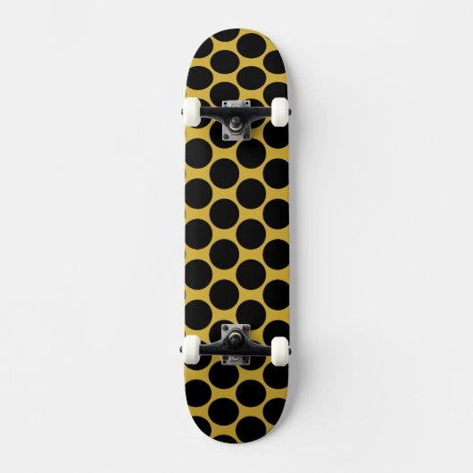 Metallic goud met zwarte puntstijl persoonlijk skateboard (Voorkant)