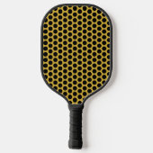 Metallic goud met zwarte puntstijl pickleball paddle (Achterkant)