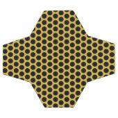 Metallic goud met zwarte puntstijl voetbal (Enkel)