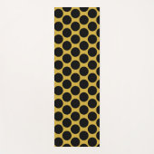 Metallic goud met zwarte puntstijl yogamat (Voorkant)
