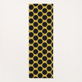 Metallic goud met zwarte puntstijl yogamat