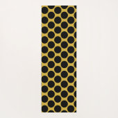 Metallic goud met zwarte puntstijl yogamat (Achterkant)