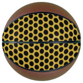 Metallic goud met zwarte stip stijl groot basketbal (Voorkant)