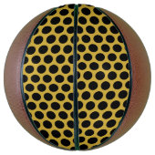 Metallic goud met zwarte stip stijl groot basketbal (Verticaal)