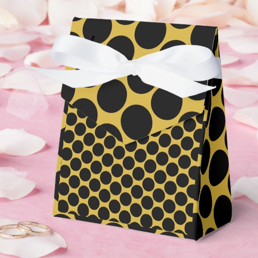 Metallic goud met zwarte stip stijl tent 3x1.5x3.2 bedankdoosjes (Huwelijk)