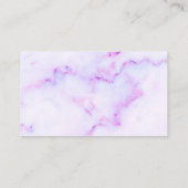 Metallic Goud Paarse Marmer Textuur Visitekaartje (Achterkant)