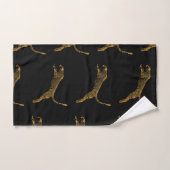 Metallic goud springende cheeta bad handdoek (Handdoek)