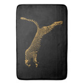 Metallic goud springende cheeta badmat (Voorkant Verticaal)