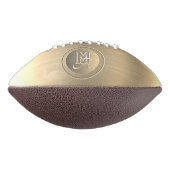 Metallic goud staal gegraveerd monogram american football (Gedraaid 90)