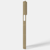 Metallic goud staal gegraveerd monogram Case-Mate iPhone case (Achterkant / Rechts)