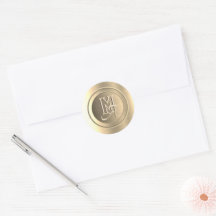 Metallic Goud Stalen Gegraveerde Monogram