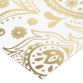 Metallic goud wit bloemen paisley tafelkleed (Gekanteld)