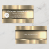 Metallic Goud | Zaag Hamer Constructie Visitekaartje (Voorkant / Achterkant)