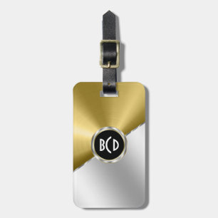 Metallic goud & zilver roestvrij staal look bagagelabel