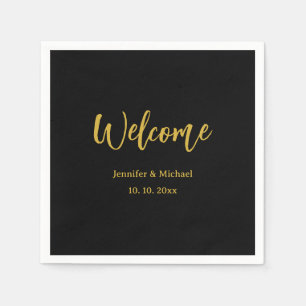 Metallic Goud & Zwart Professioneel Modern Elegant Servet