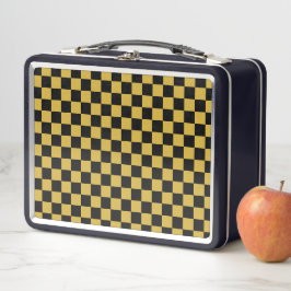 Metallic goud & zwart vierkant stijl patroon