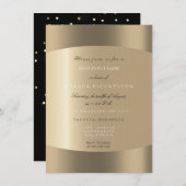 Metallic goud zwart wit minimal sepia Stippen Kaart (Voorkant / Achterkant)