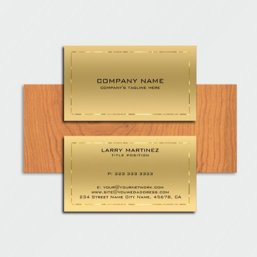 Metallic gouden achtergrond glanzende rand visitekaartje