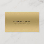 Metallic gouden achtergrond glanzende rand visitekaartje (Voorkant)