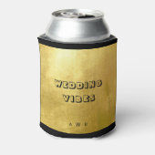 Metallic gouden bruiloft vibes Monogram Koelbox Blikjeskoeler (Blikje Achterkant)