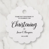 Metallic gouden doopsel Baby Dank u Gift Bedankjes Labels (Achterkant)