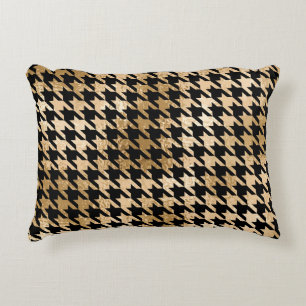 Metallic gouden honden tand, mode patroon. accent kussen
