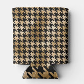 Metallic gouden honden tand, mode patroon. blikjeskoeler (Achterkant)