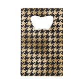 Metallic gouden honden tand, mode patroon. creditkaart flessenopener (Achterkant)