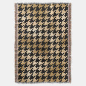 Metallic gouden honden tand, mode patroon. deken (Voorkant Verticaal)