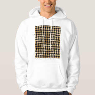 Metallic gouden honden tand, mode patroon. hoodie