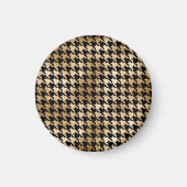 Metallic gouden honden tand, mode patroon. magneet (Voorkant)