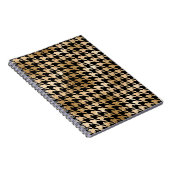 Metallic gouden honden tand, mode patroon. notitieboek (Rechterzijde)