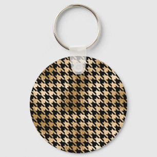 Metallic gouden honden tand, mode patroon. sleutelhanger
