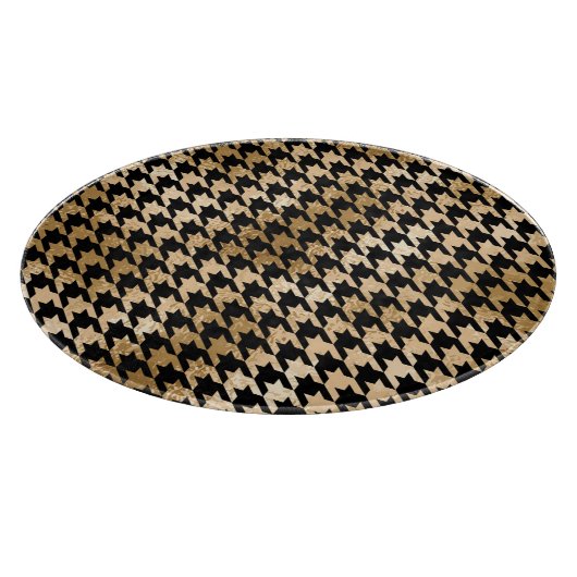 Metallic gouden honden tand, mode patroon. snijplank (Hoek)