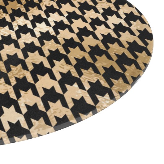 Metallic gouden honden tand, mode patroon. snijplank (Hoek)